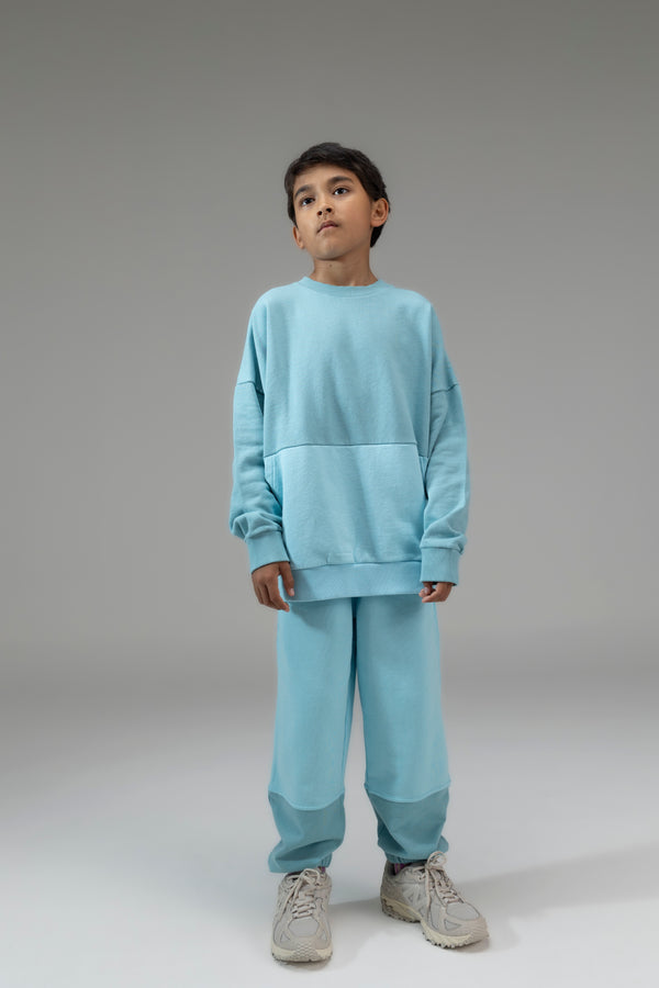 MINGO mingokids Kinder broek en kinder sweater gemaakt van bio katoen in de kleur Artic 
