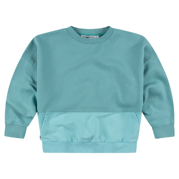 Kinder MINGO Mingokids sweater in de kleur reef waters/artic 