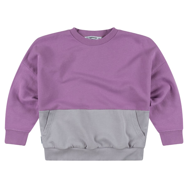 Kinder sweater in de kleuren violet/raindrops
