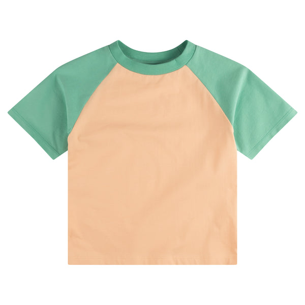 MINGO Mingokids Kinder T-shirt in de kleuren Turquoise / Flush
