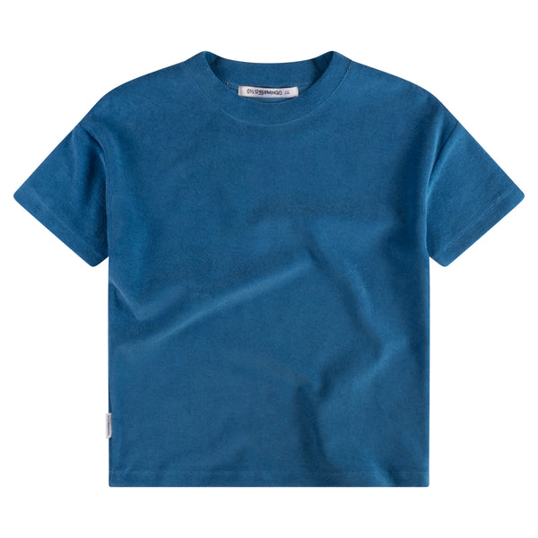 MINGO Mingokids Kinder T-Shirt van badstof in de kleur strong blue