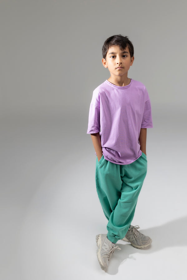 MINGO Mingokids Kinder sweatpants in de kleur turquoise 