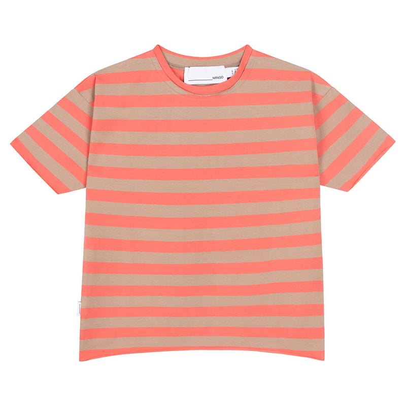 Oversized T-shirt Salmon Stripes