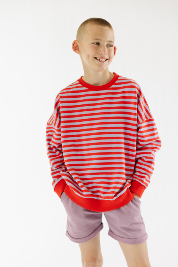 Oversized Sweater Dusty Stripes