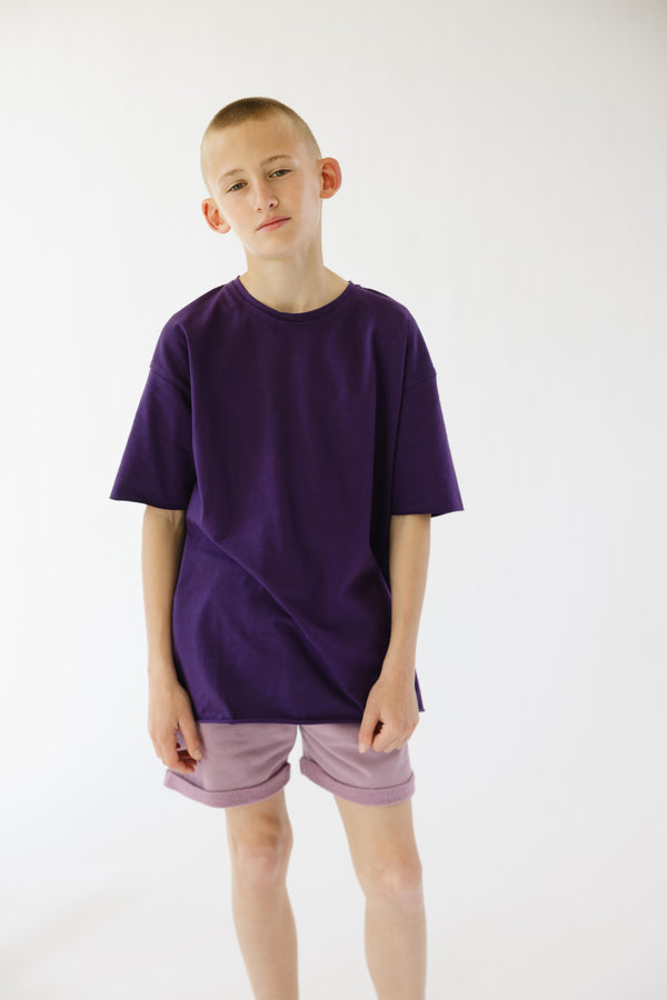 Oversized T-shirt Eggplant