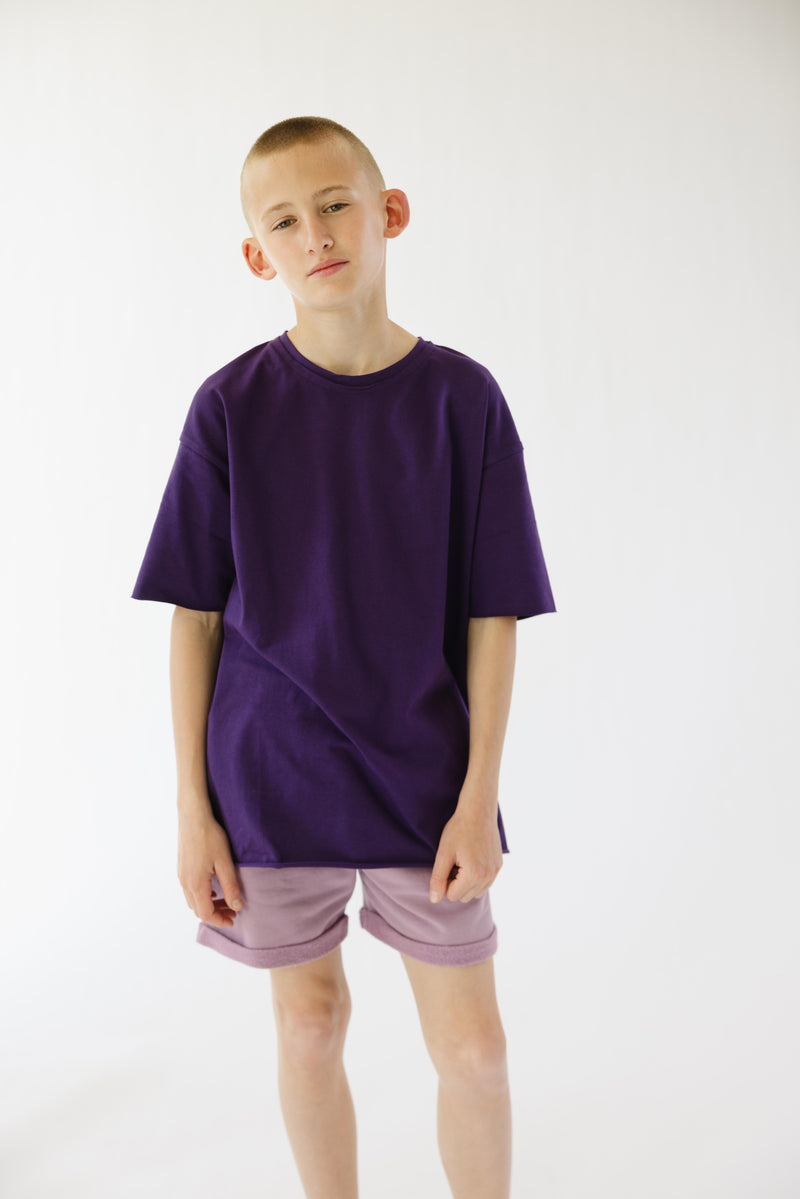 Oversized T-shirt Eggplant
