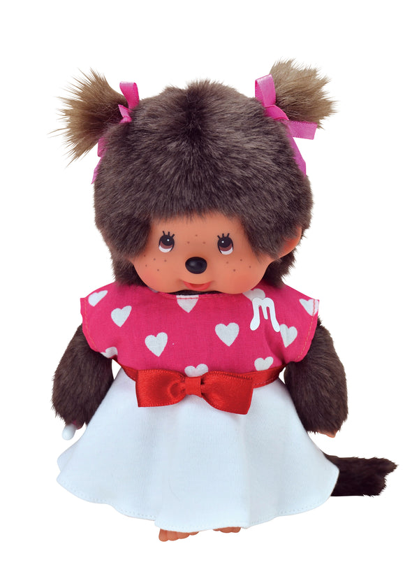 MONCHHICHI Doll Clothes Set - White Skirt with Red Top