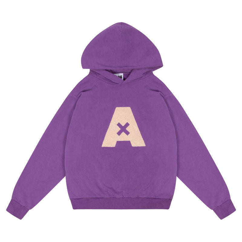 Hoodie in de kleur purple sapphire gemaakt van bio katoen. ANTHI teens voor MINGO mingokids