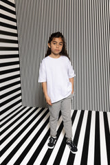 Cropped Chino Grey Melange