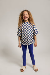 Boxy T-shirt Azure Blocks