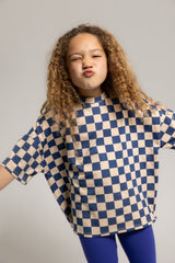 Boxy T-shirt Azure Blocks