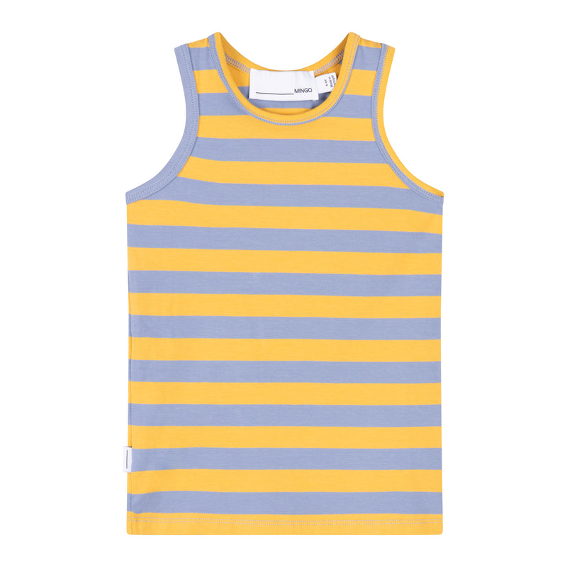 Singlet Greyish Blue Stripe