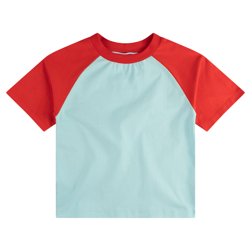 Kinder T-shirt in de kleuren cherry/artic