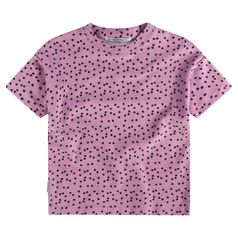 Kinder T-Shirt met stippen in de kleur violet