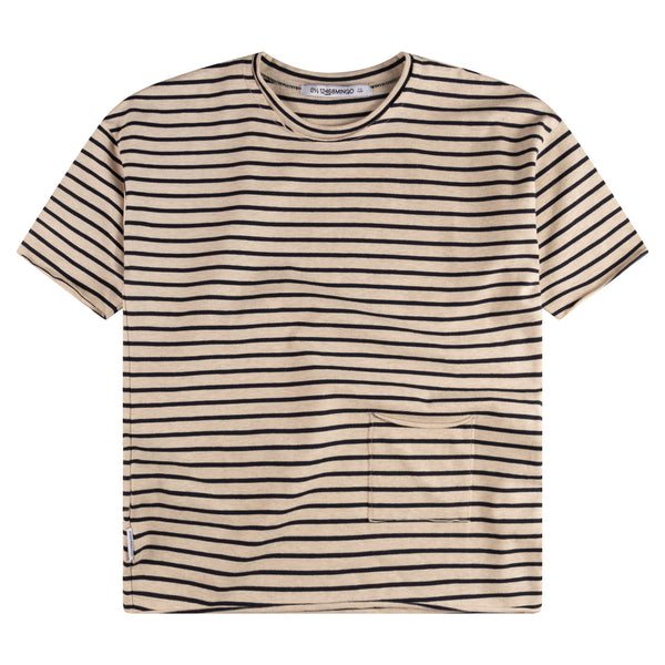 Kinder T-Shirt met strepen in de kleur Navy