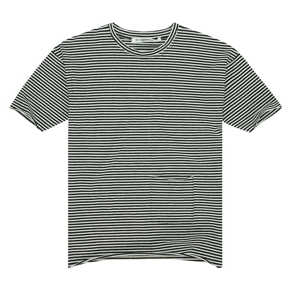 MINGO Kinder T-shirt Streep Zwart/wit van bio katoen