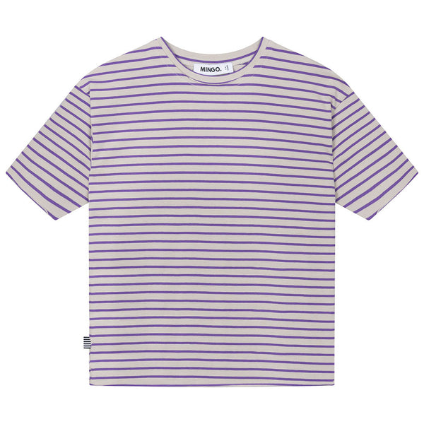 Oversized T-shirt Berry Stripes